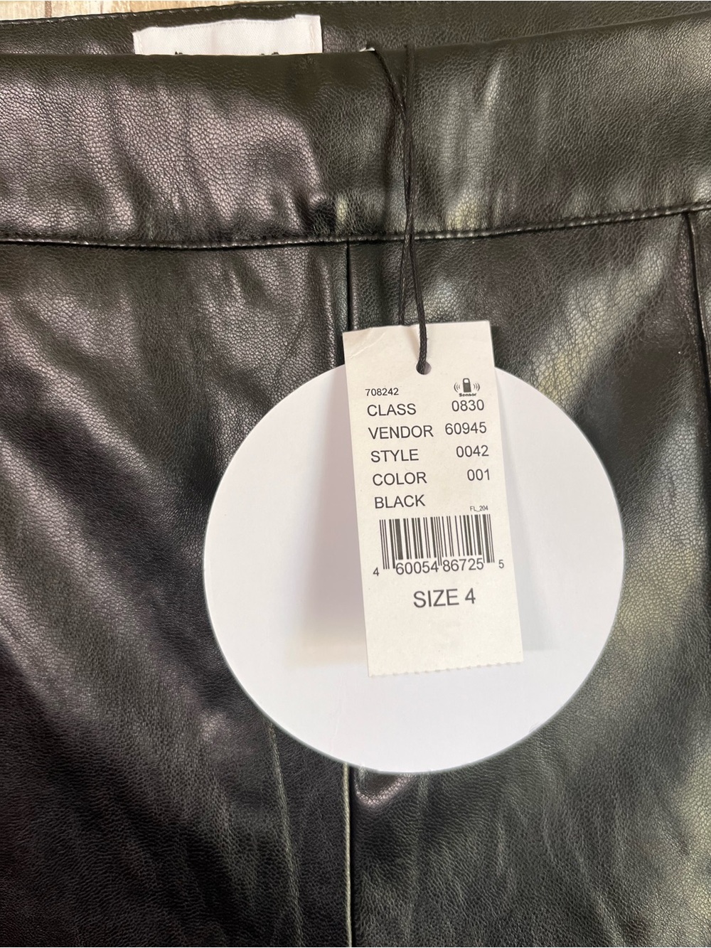 Princess Polly Braden Pants Size 4 Black Faux Leather High Rise Flare NWT - Picture 5 of 7